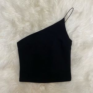 Princess Polly Black One Shoulder Top